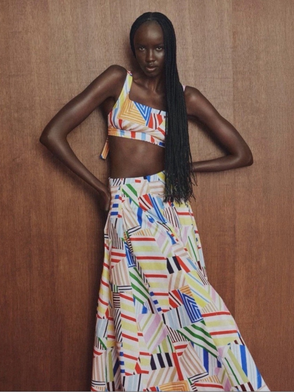Rosie Assoulin × Target Women's Poplin
Madras Bralette Top M and Skirt 8